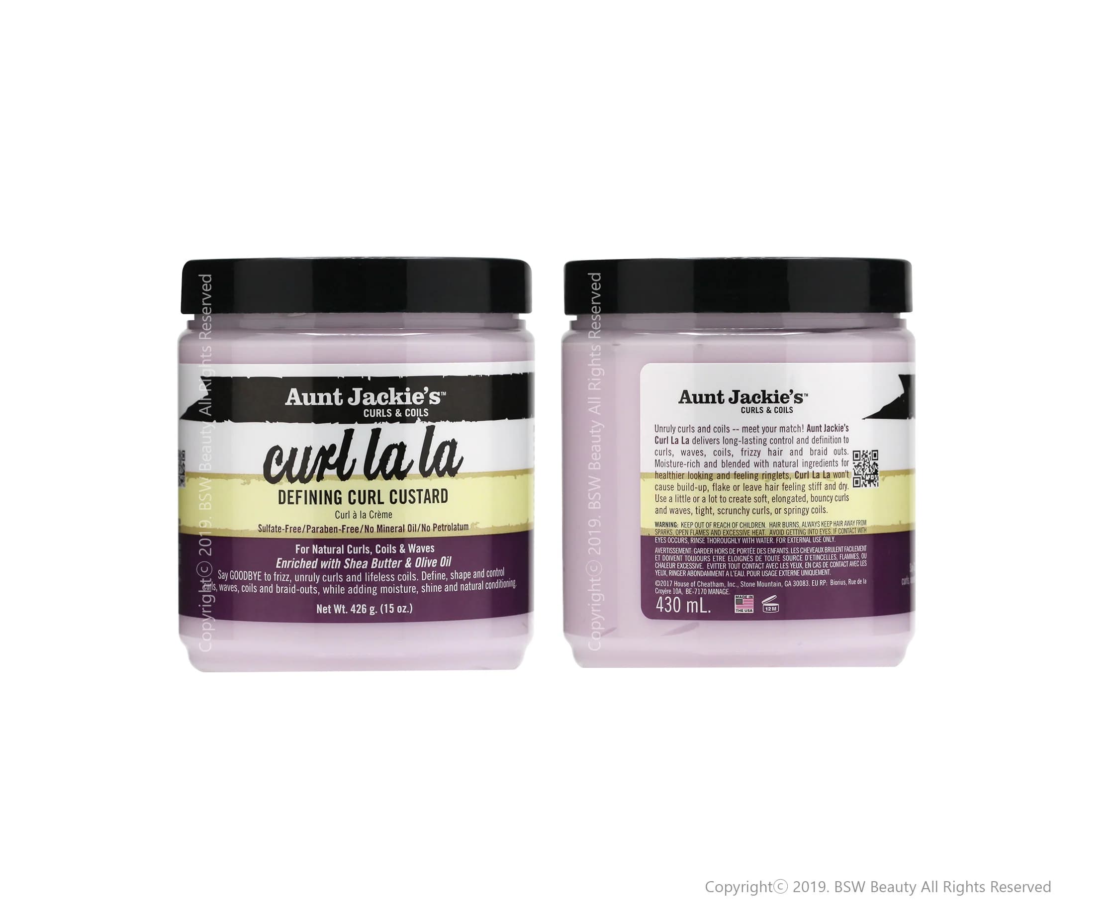 کاسترد استایلینگ موی فر مدل Curl La La با رایحه نارگیل برند آنت جکیز آمریکا 430 میل — تصویر ۴