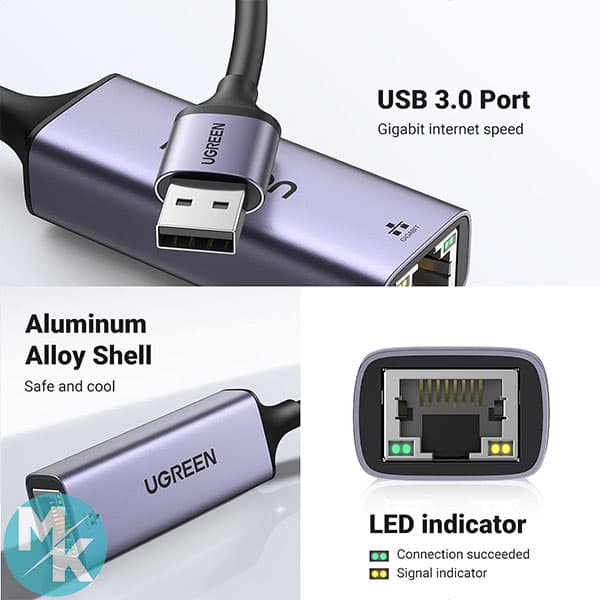 تبدیل LAN به USB 3.0 برند UGREEN مدل cm209 — تصویر ۵