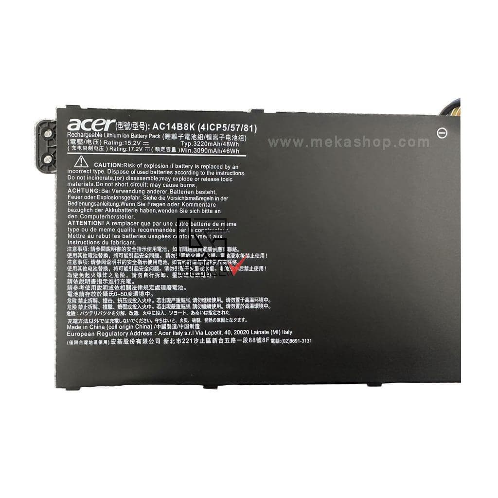 باتری اورجینال لپ تاپ ایسر Acer Aspire V3-371 مدل AC14B8K — تصویر ۳