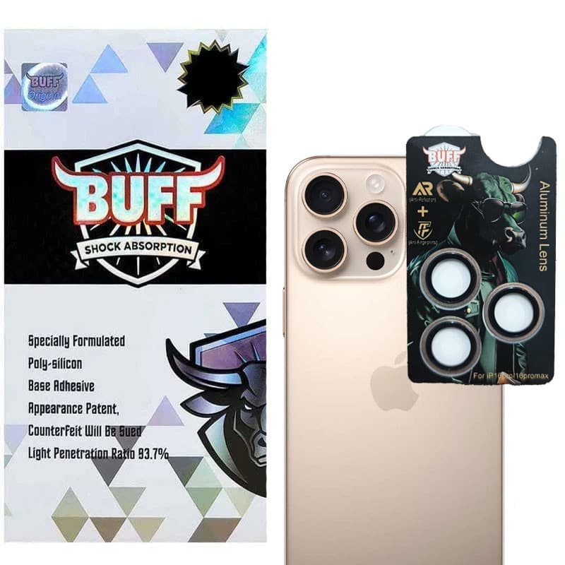 گلس لنز دوربین فلزی بوف مدل Aluminum Metal-Guarantee مناسب برای گوشی موبایل اپل iPhone 16 Pro/ 16 Pro Max