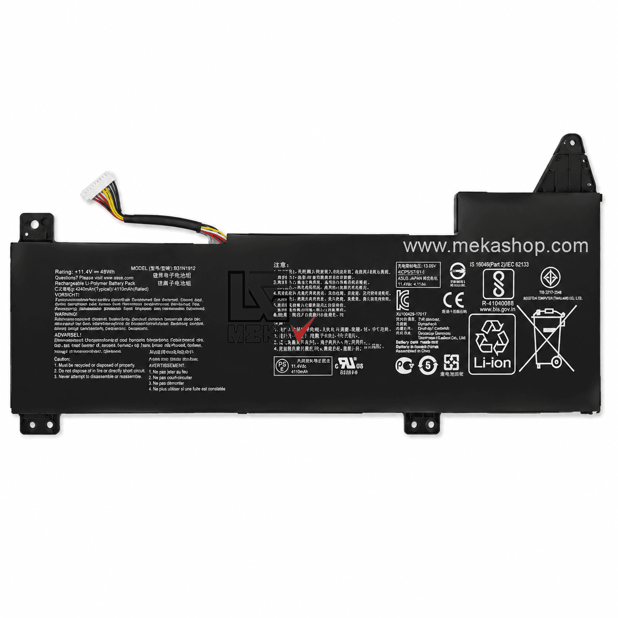 باتری اورجینال لپ تاپ ایسوس Pn: B31N1723) Asus K570)