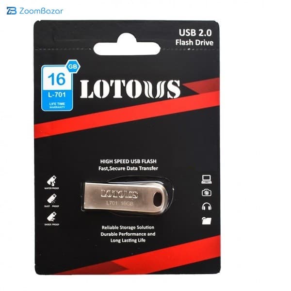 فلش مموری USB 2.0 لوتوس مدل L701 ظرفیت 16 گیگابایت — تصویر ۲