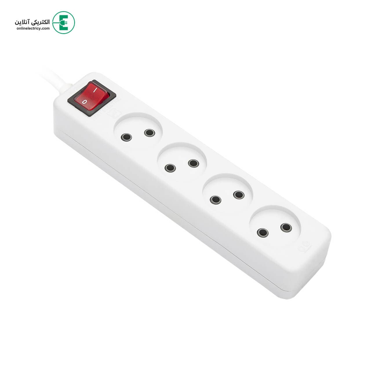 چهار راهی با کابل 5 متری بدون ارت با کلید پارت الکتریک