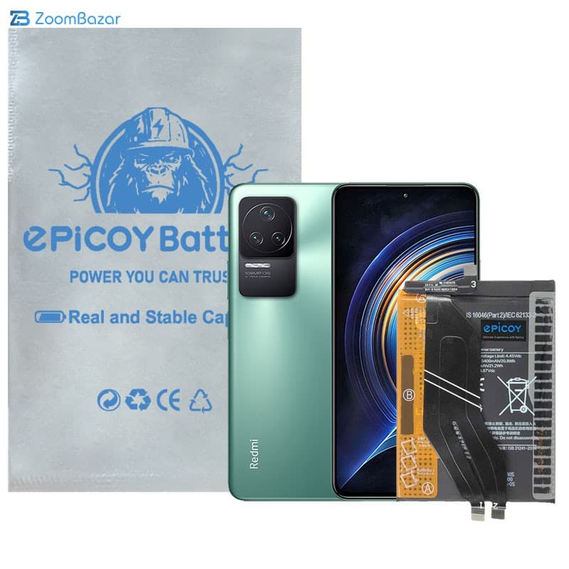 باتری موبایل اپیکوی مدل Gorillomi-BM5D-EAS ظرفیت 5000 میلی آمپر ساعت سازگار با گوشی موبایل شیائومی Redmi K50 Pro — تصویر ۲
