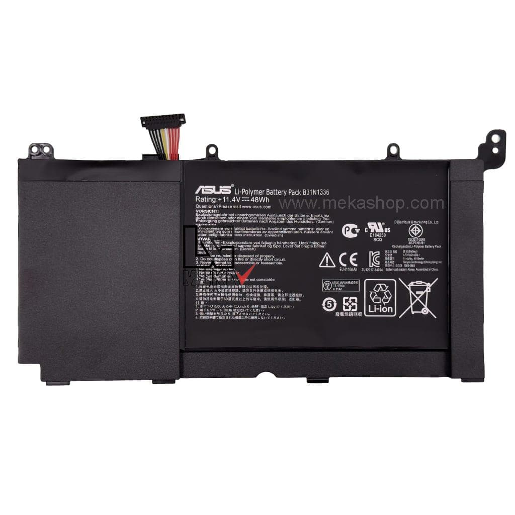 باتری اورجینال لپ تاپ ایسوس Pn: B31N1336) Asus Vivobook K551 3Cells)