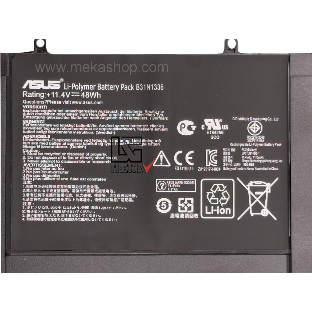 باتری اورجینال لپ تاپ ایسوس Pn: B31N1336) Asus Vivobook K551 3Cells) — تصویر ۲