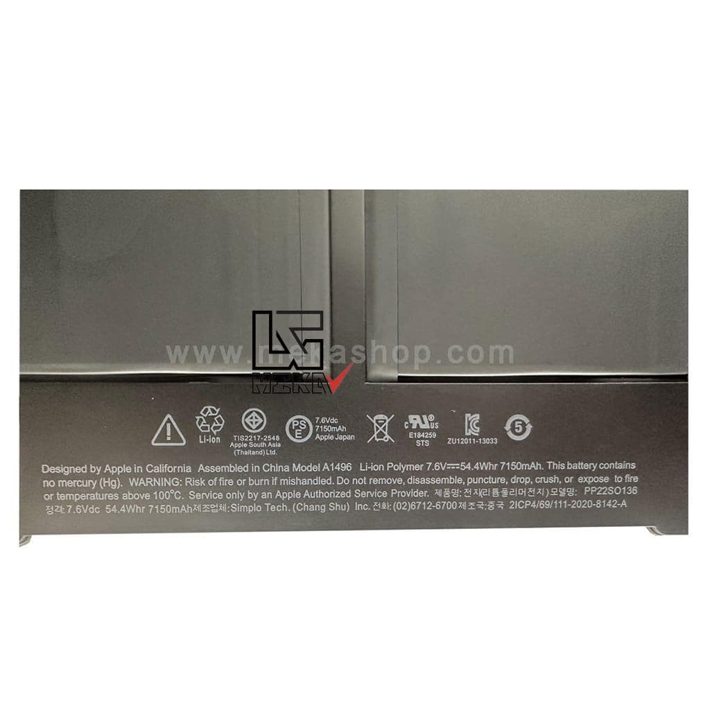 باتری اورجینال لپ تاپ Apple MacBook Pro 13 Inch A1496 — تصویر ۳