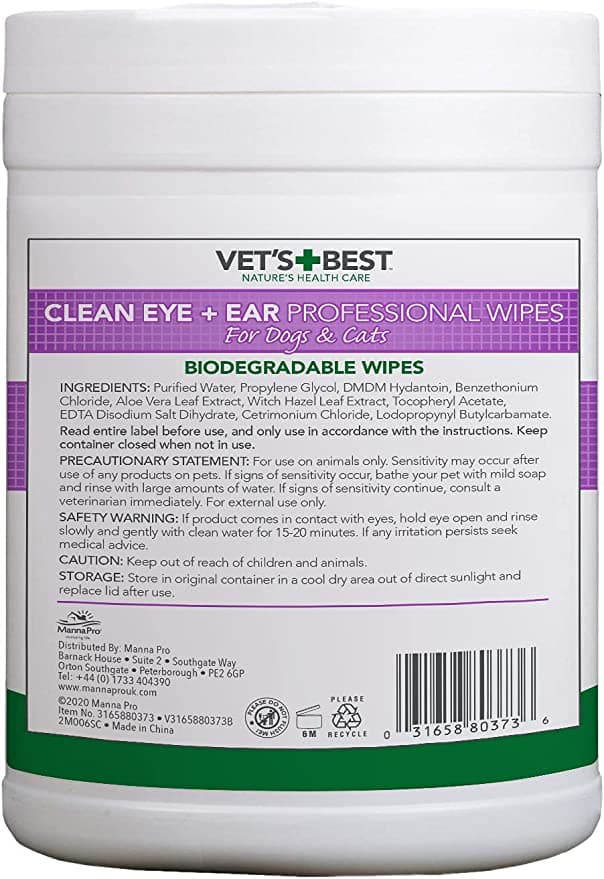 دستمال مرطوب مخصوص چشم و گوش برای سگ و گربه Vet’s Best — تصویر ۲