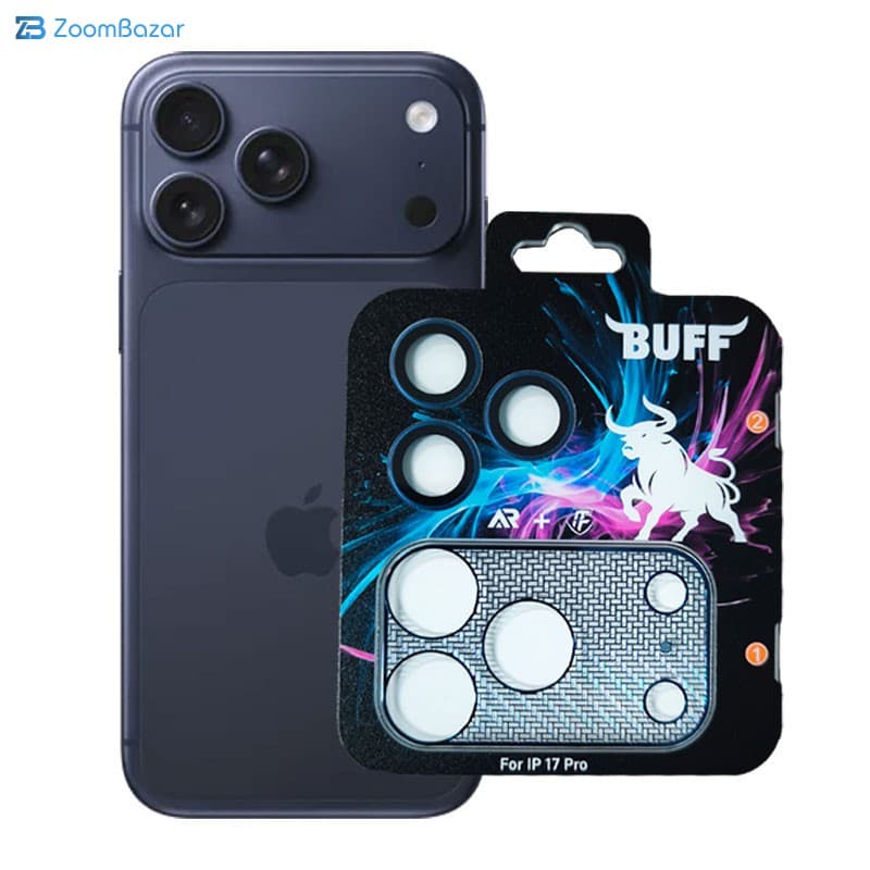 گلس لنز دوربین فلزی بوف مدل 2in1 FullProtection netshield مناسب برای گوشی موبایل اپل iPhone 17 Pro — تصویر ۳
