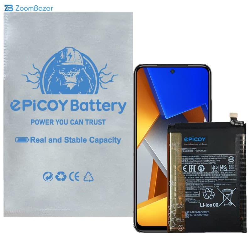 باتری موبایل اپیکوی مدل Gorillaomi-BN5C-EAS ظرفیت 5000 میلی آمپر ساعت سازگار با گوشی موبایل شیائومی Poco M4 Pro — تصویر ۲