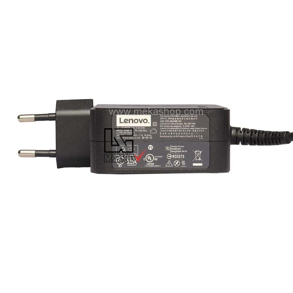 شارژر آداپتور اورجینال لپ تاپ لنوو Lenovo 20V 2.25A Pin 4.0*1.7