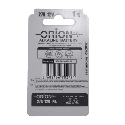 باتری آلکالاین 12V 27A اوریون ORION — تصویر ۲