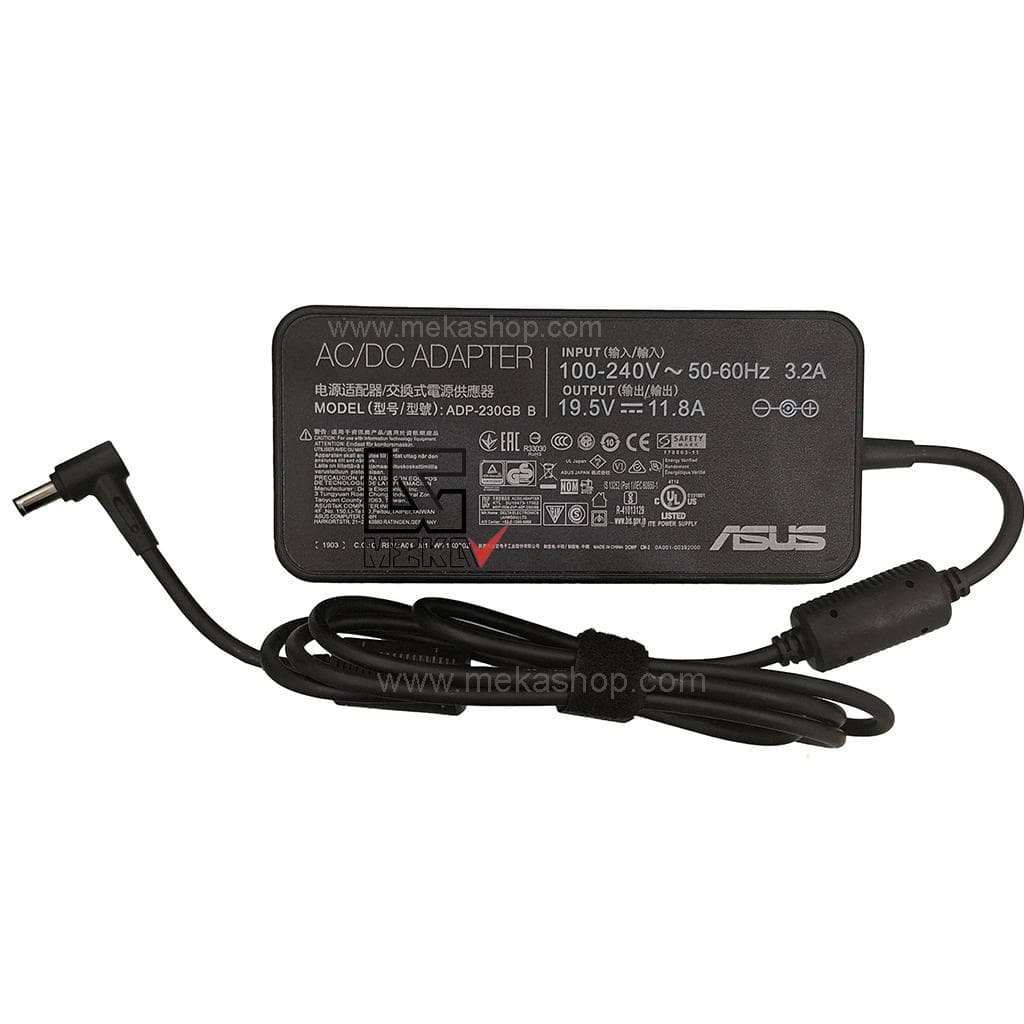 شارژر آداپتور اورجینال لپ تاپ ایسوس Asus 19.5V 11.8A Pin 6.0*3.7