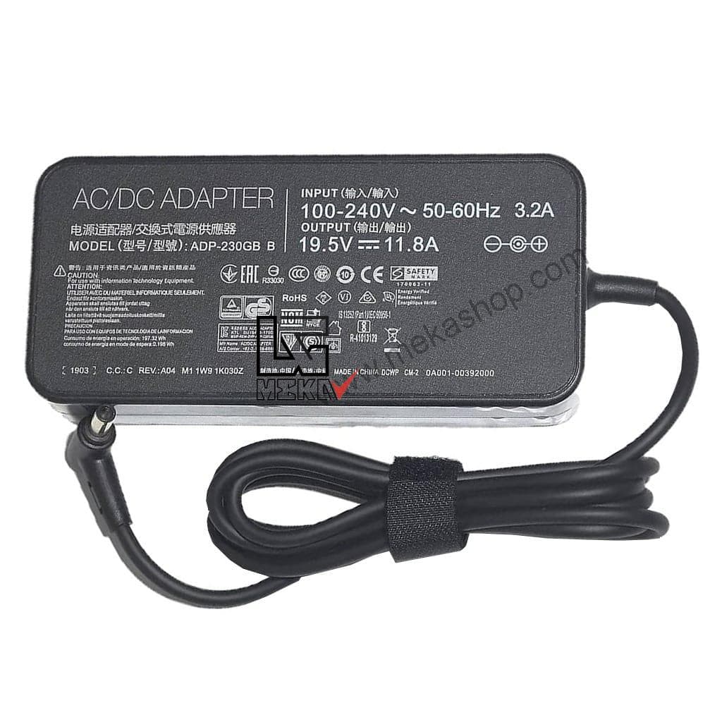 شارژر آداپتور اورجینال لپ تاپ ایسوس Asus 19.5V 11.8A Pin 5.5*2.5