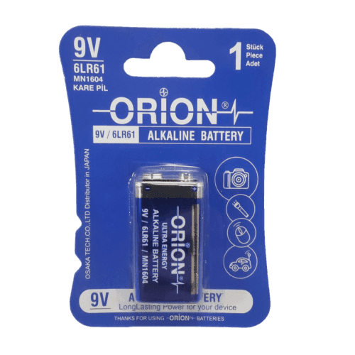 باتری کتابی آلکالاین 9 ولتی اوریون ORION
