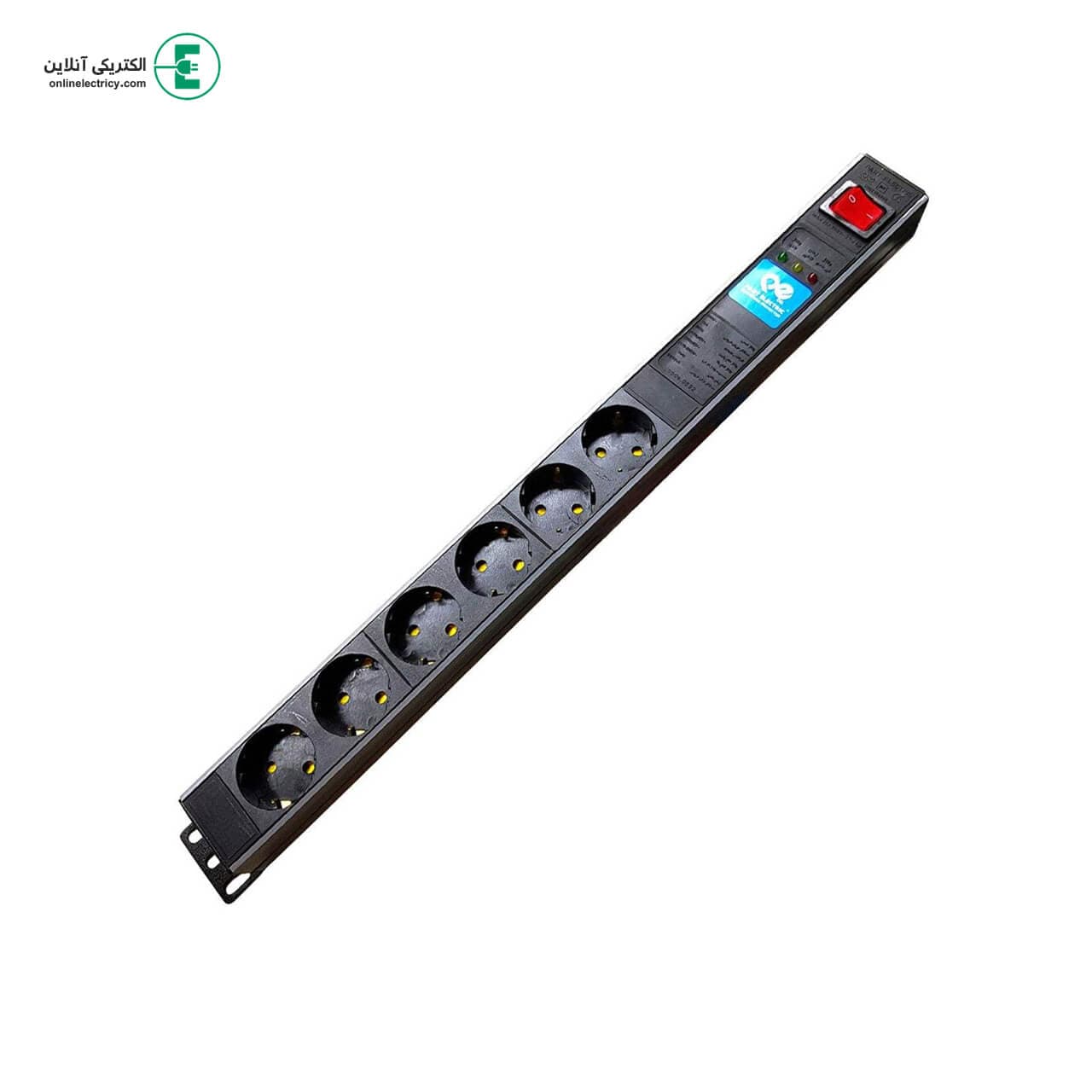 رک مونت محافظ 6 خانه با کابل 1/8 متری پارت الکتریک
