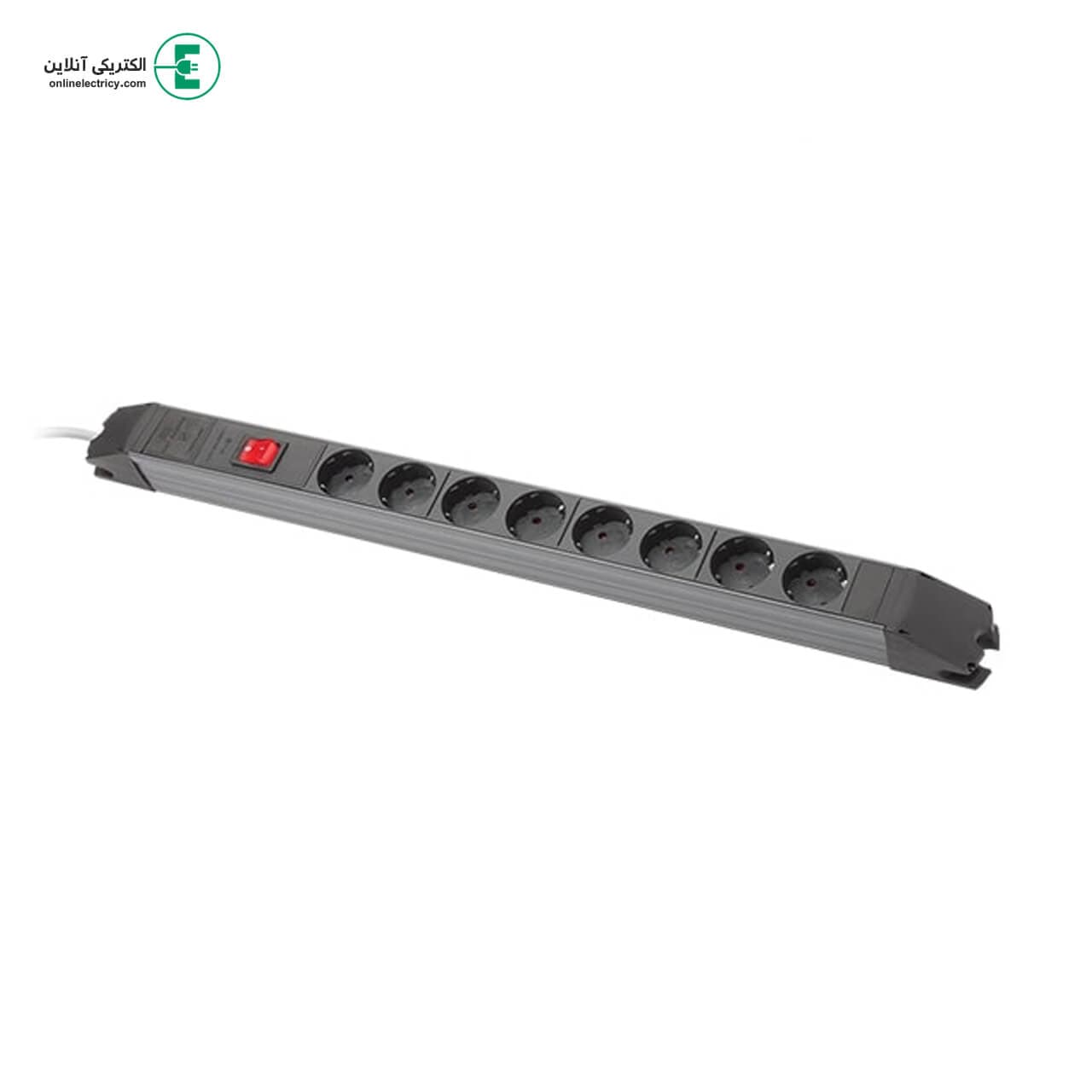 رک مونت 8 خانه چراغدار با کابل 1/8 متری پارت الکتریک