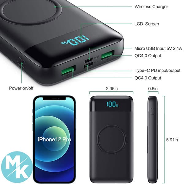 پاور بانک وایرلس برند Trswyop مدل HX160Q2 — تصویر ۴