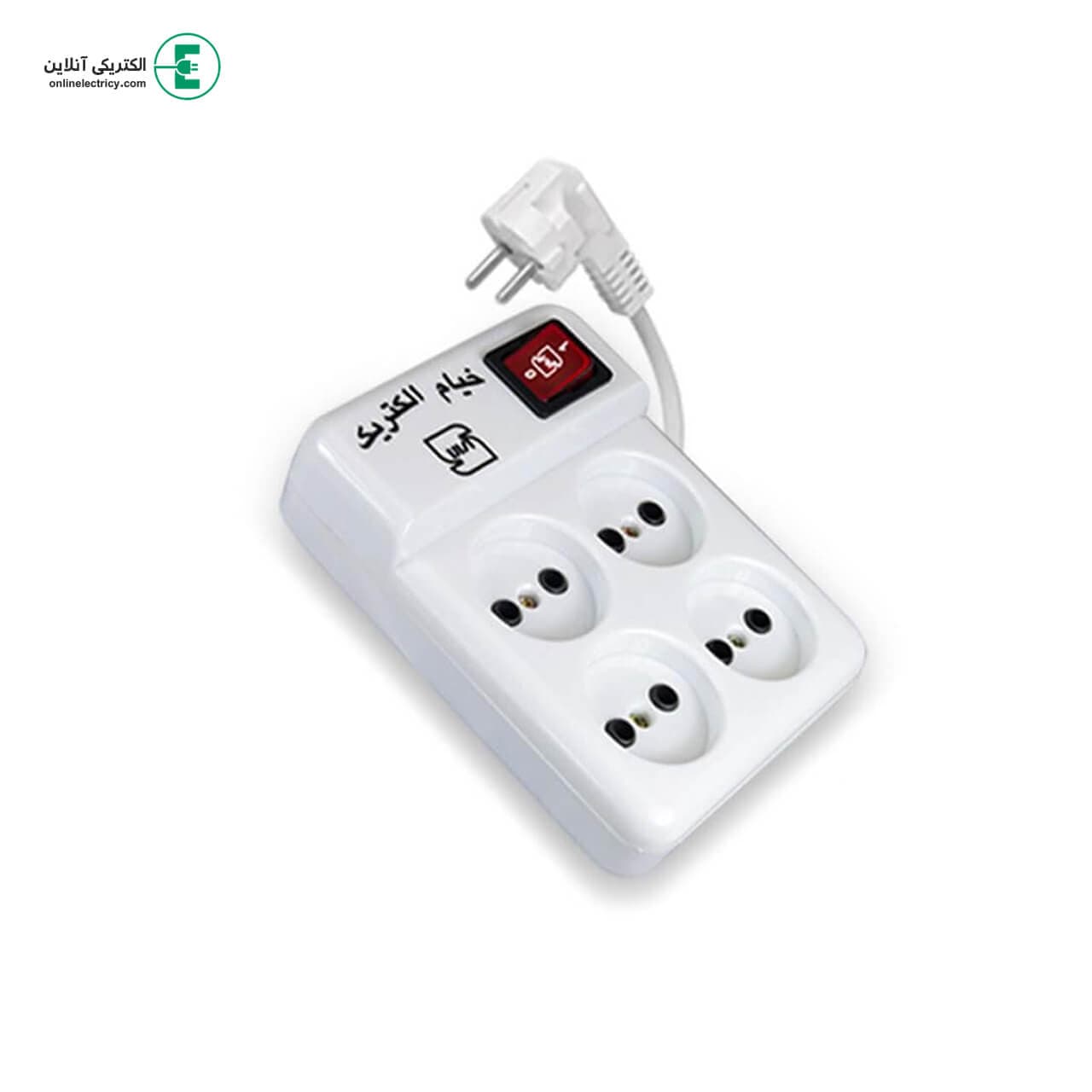 پریز 4 خانه با قفل کودک با کابل 3 متری(خیام الکتریک)