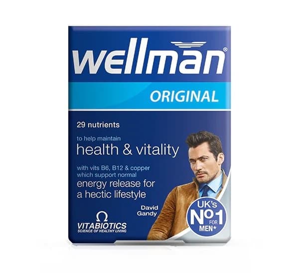 مولتی ویتامین ول من ویتابیوتیکس انگلستان Vitabiotics Wellman بسته 30 عددی
