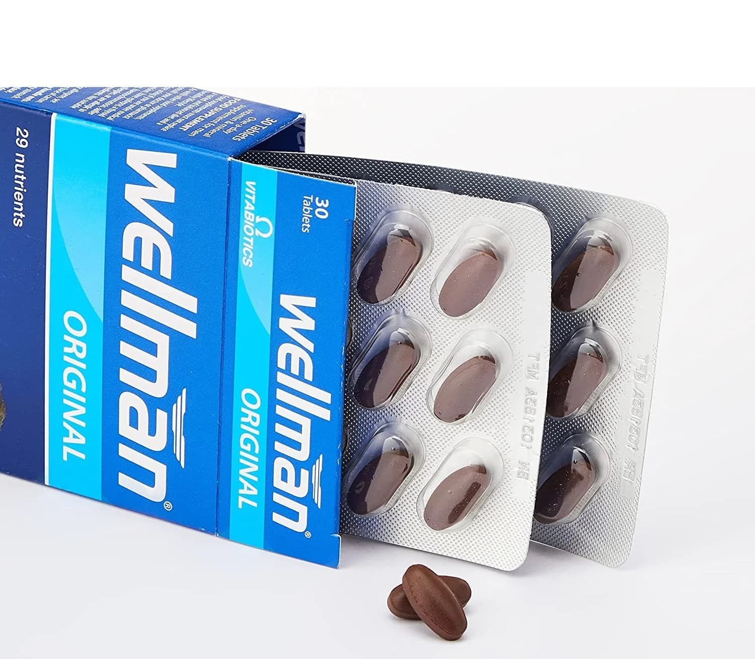 مولتی ویتامین ول من ویتابیوتیکس انگلستان Vitabiotics Wellman بسته 30 عددی — تصویر ۲