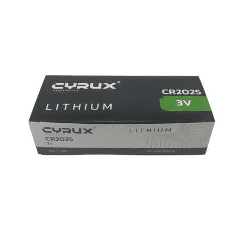 باتری CR2025 لیتیومی 3 ولت سایروکس CYRUX | بسته 100 عددی — تصویر ۲
