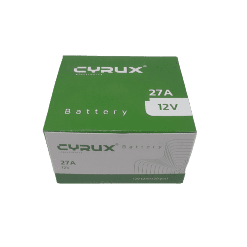 باتری 12V 27A سایروکس CYRUX | بسته 20 عددی — تصویر ۲