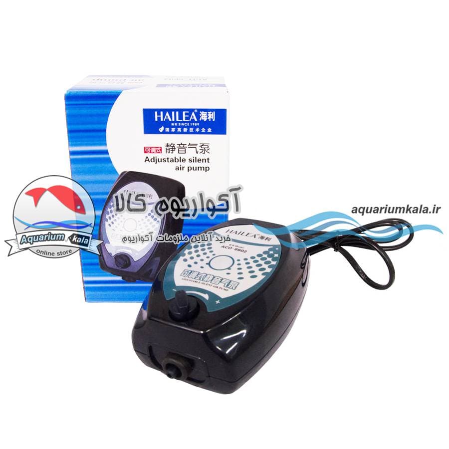 پمپ هوای آکواریوم هایلا مدل ACO-6602 ( یک خروجی و کم صدا )