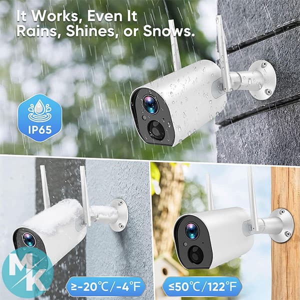 دوربین مدار بسته وای فای دار ضدآب 2k برند ZUMIMALL مدل zy-e5 — تصویر ۲