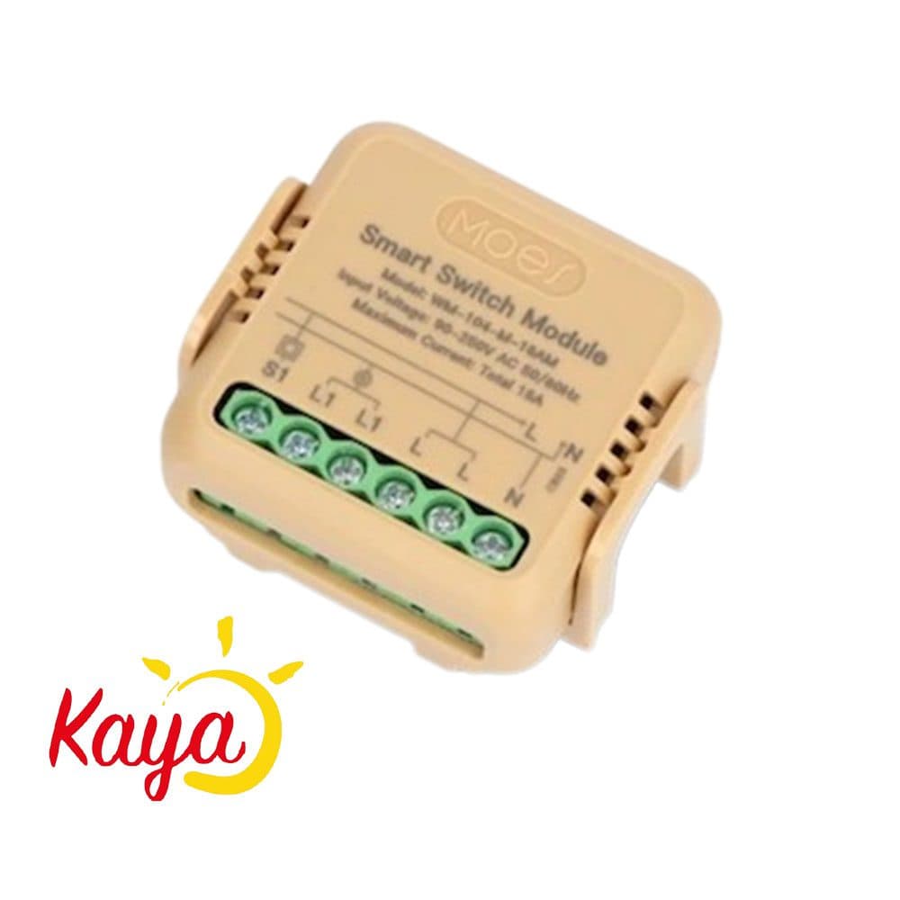 مینی رله هوشمند دو پل وایفای MOES مدل WM-104B-M | 10 آمپر