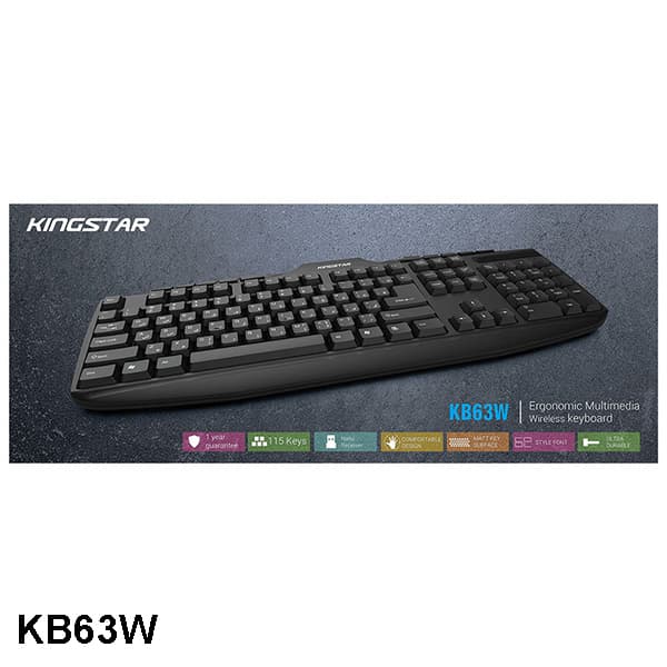 کیبورد بی سیم کینگ استار KB63W — تصویر ۴
