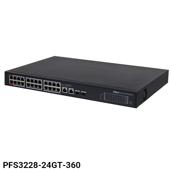 سوئیچ 28 پورت گیگابیتی داهوا PFS3228-24GT-360 — تصویر ۳
