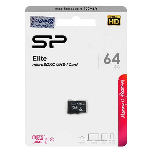 کارت حافظه 64 گیگابایت 100MBps سیلیکون پاور Elite — تصویر ۲