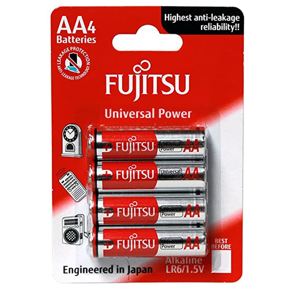 باتری قلمی فوجیتسو 4 عددی یونیورسال پاور ( fujitsu aa Universal power ) – جعبه ی 10 تایی