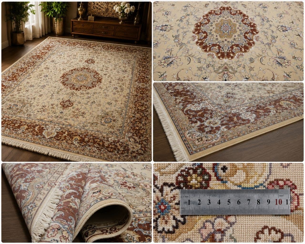 فرش دستباف اولیا 6 متری کد 75900 — تصویر ۲