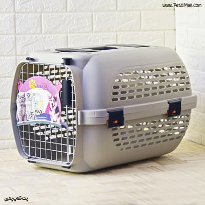 باکس حمل سگ و گربه برند دنیل رنگ طوسی سایز ۶۰*۴۲*۴۰ کد ۶۱۳