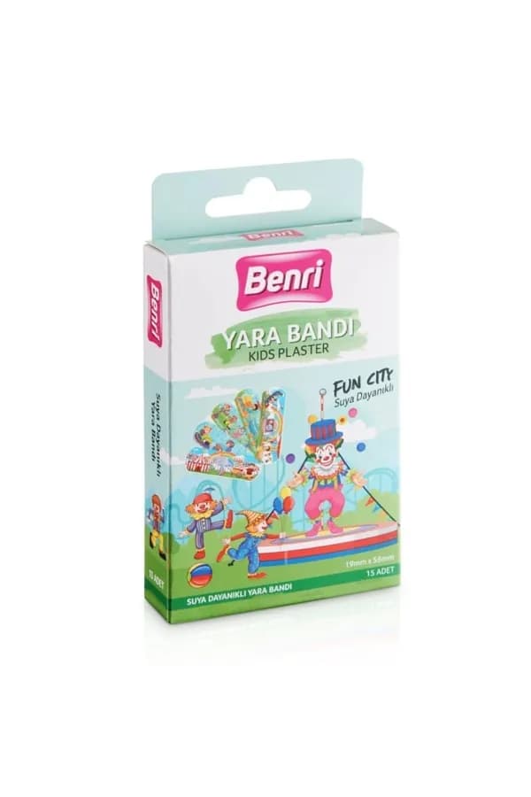 چسب زخم ضد آب کودک Fun City بنری بسته 15 عددی