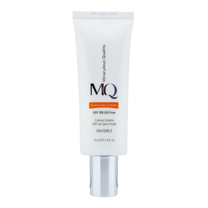 کرم ضدآفتاب بی رنگ SPF50 فاقد چربی ام کیو 55 میل