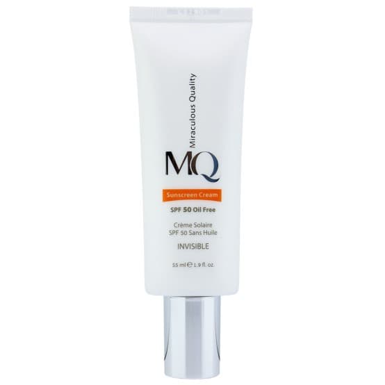 کرم ضدآفتاب بی رنگ SPF50 فاقد چربی ام کیو 55 میل — تصویر ۶
