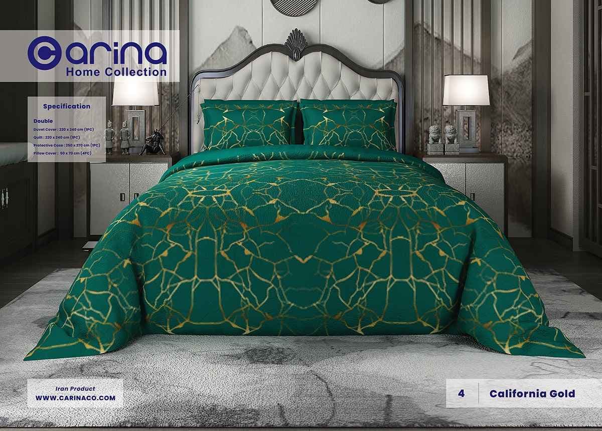 روتختی دونفره مخمل کالیفرنیا طلاکوب 4