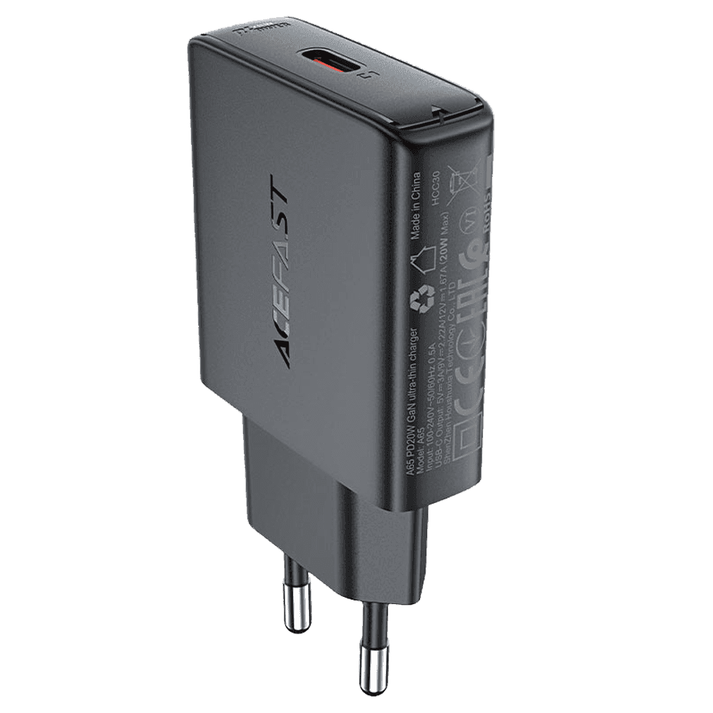 آداپتور ایس فست مدل A65 PD20W GaN توان ۲۰