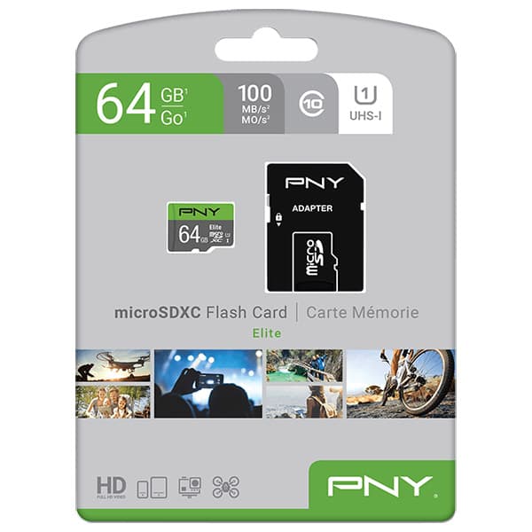 کارت حافظه 64 گیگابایت پی ان وای SDUX64U185GW-GE با آداپتور — تصویر ۲