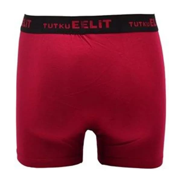 شورت پادار مردانه نخی باکسر Elite Tutku زرشکی — تصویر ۲