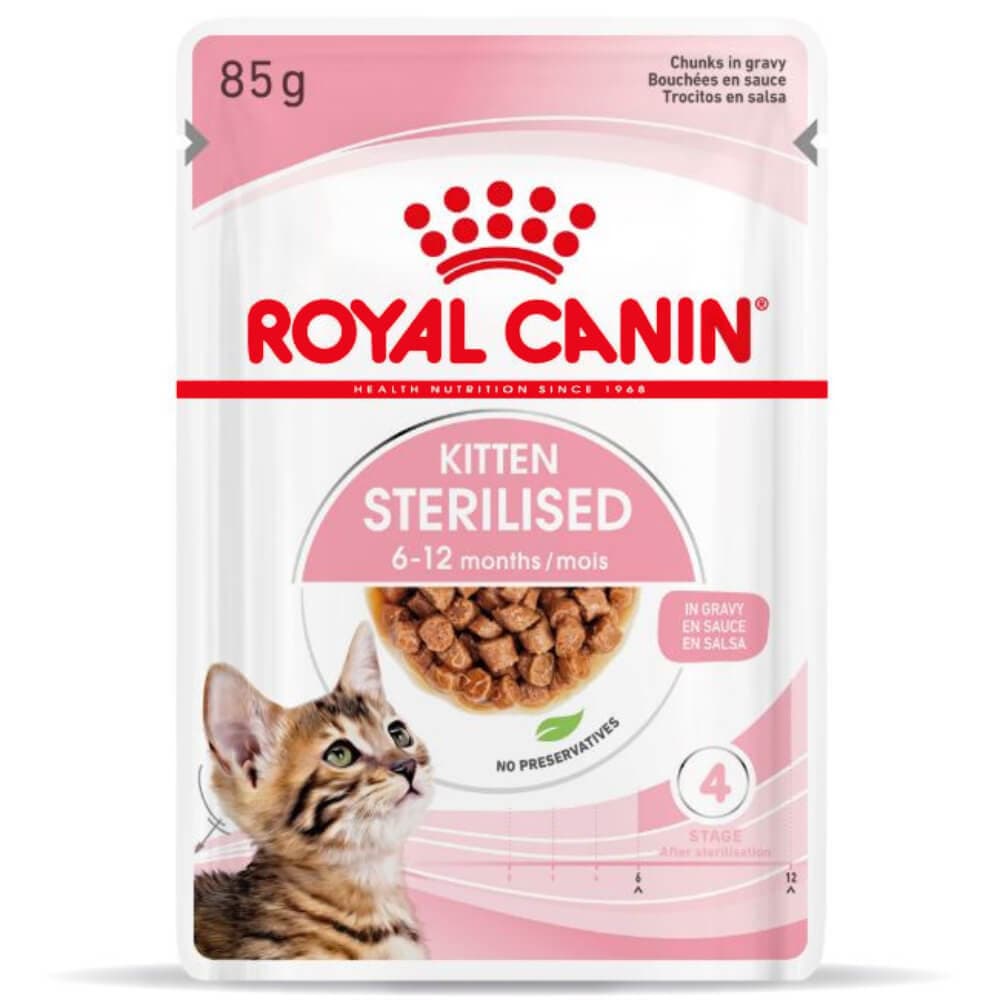 غذای پوچ بچه گربه عقیم شده استریلایزد رویال کنین (Royal Canin Cat kitten Sterilised Wet food) وزن 85 گرم — تصویر ۵