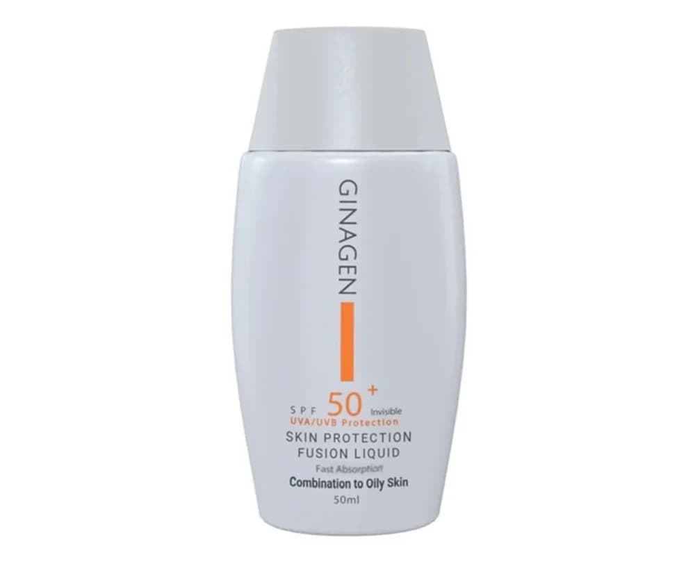 کرم ضدآفتاب ژیناژن بی رنگ SPF50 پوست چرب و مختلط 50ml