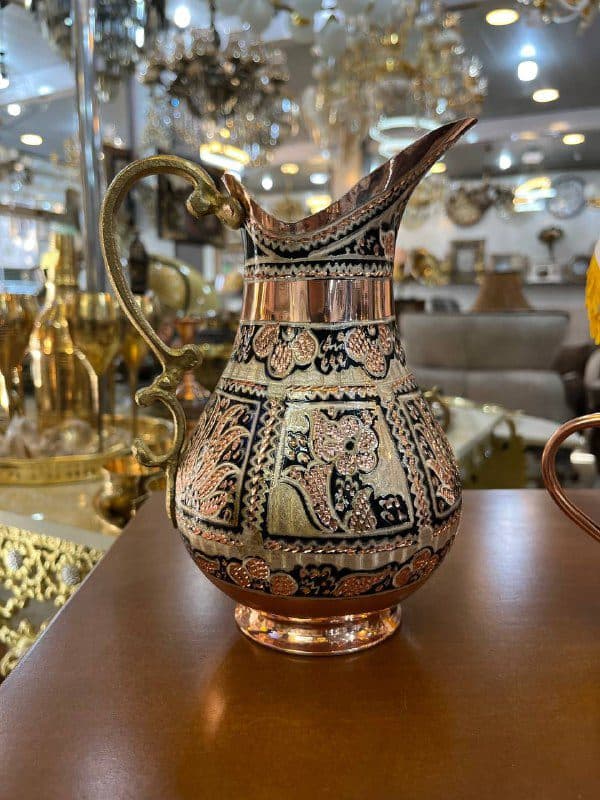 پارچ مسي نقره کوب