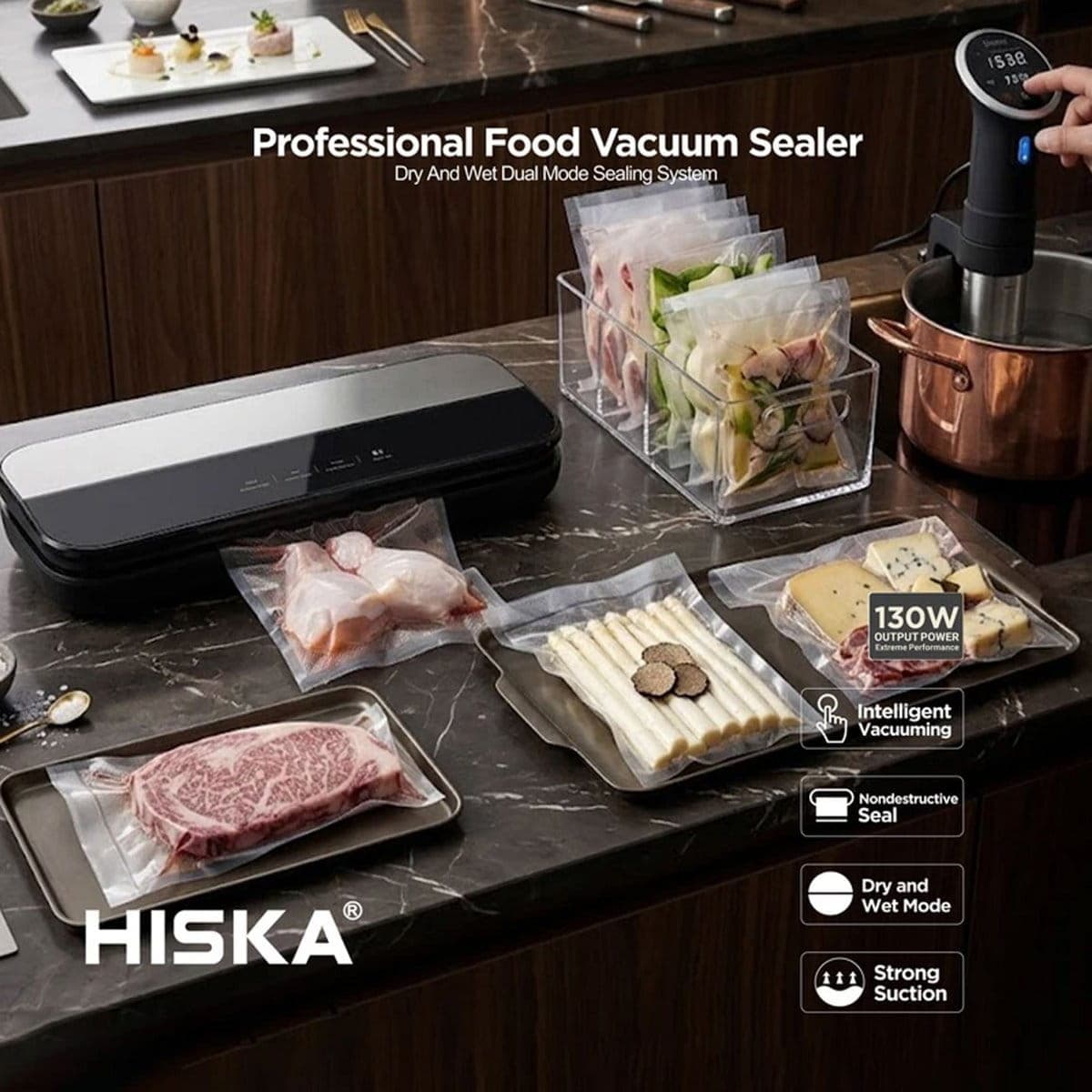 دستگاه وکیوم سیلر هیسکا HISKA HR 82 — تصویر ۴