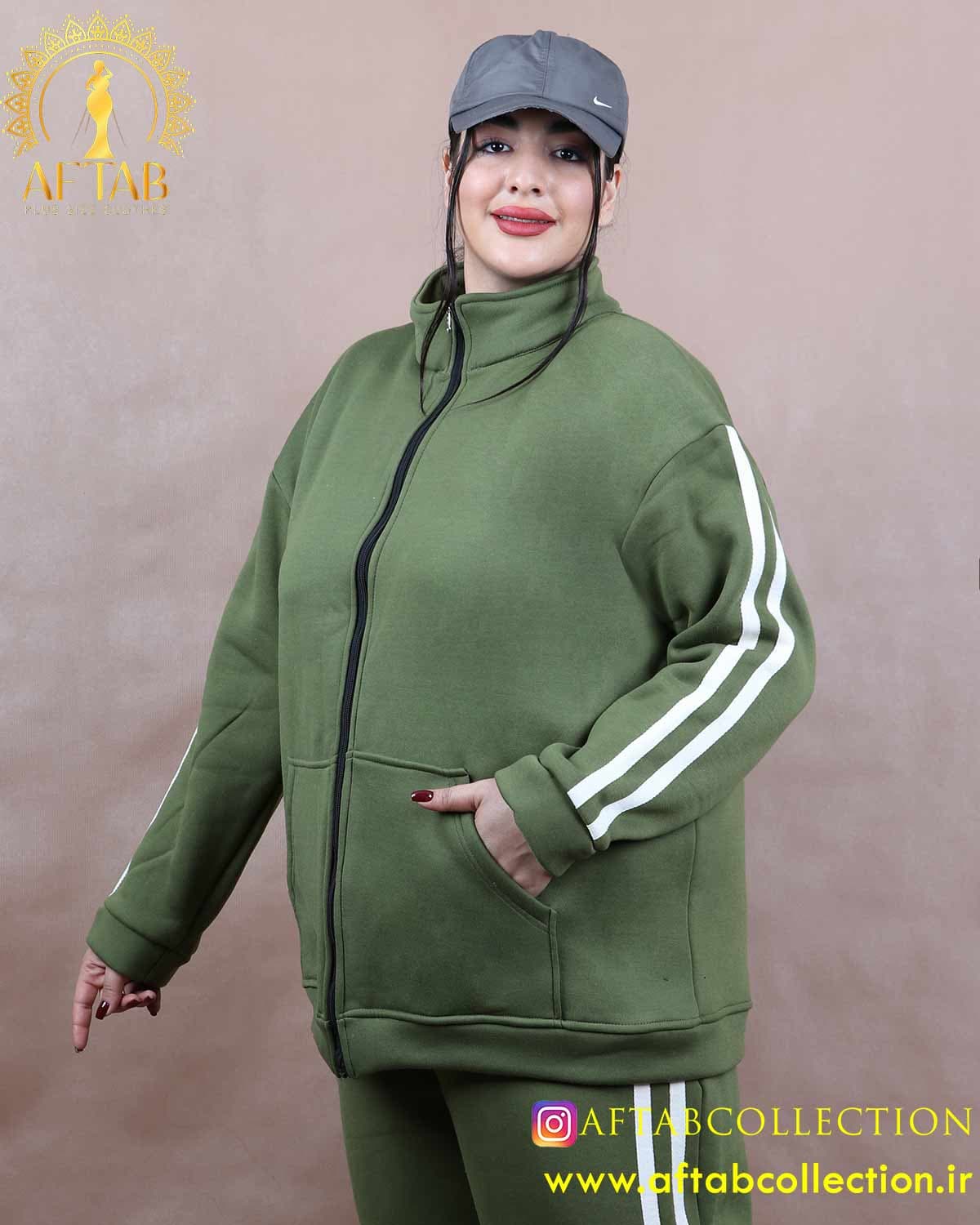 ست سوییشرت و شلوار دو خط سایزبزرگ 6277 — تصویر ۵