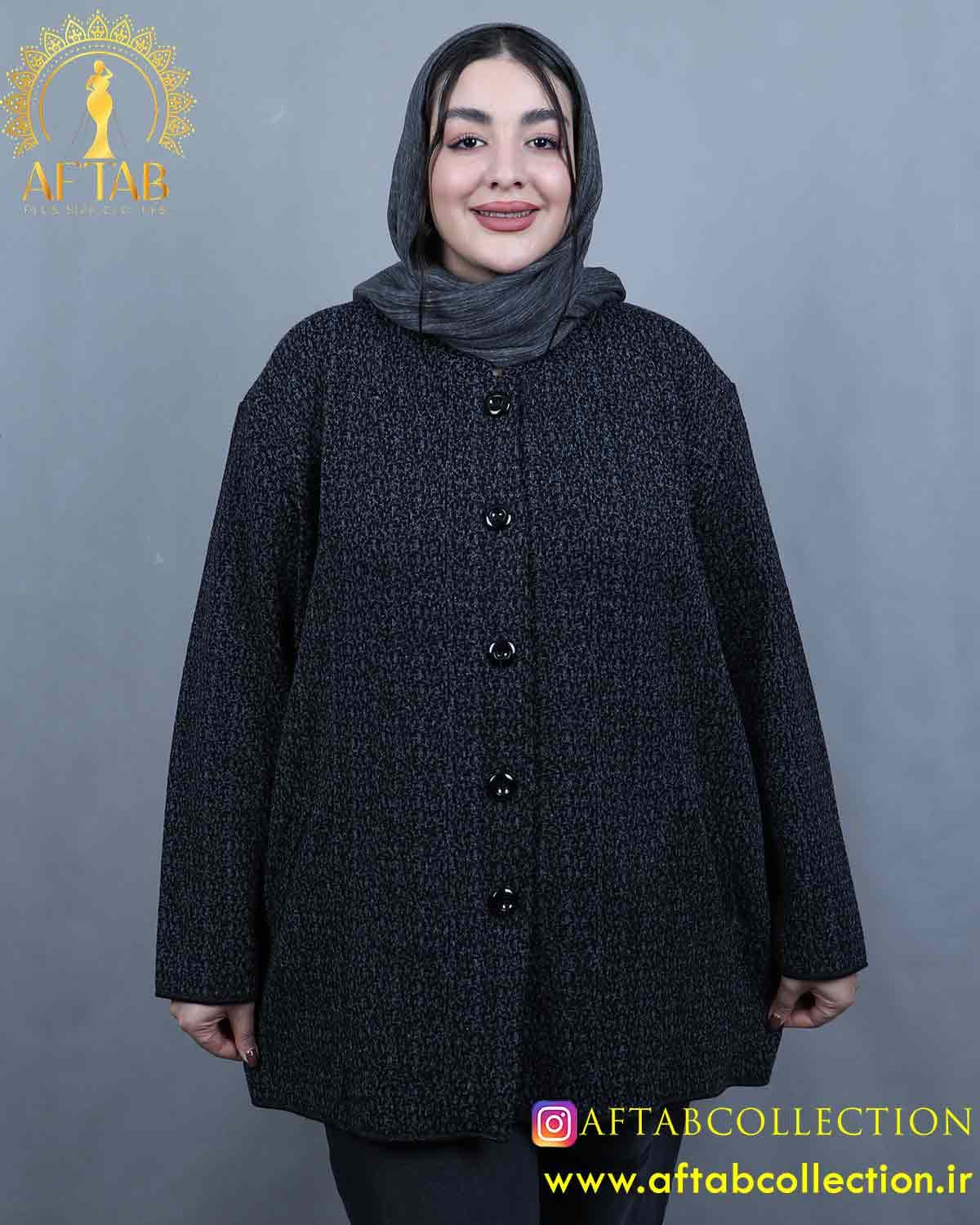 کت بافت طرحدار سایزبزرگ 5147 — تصویر ۳