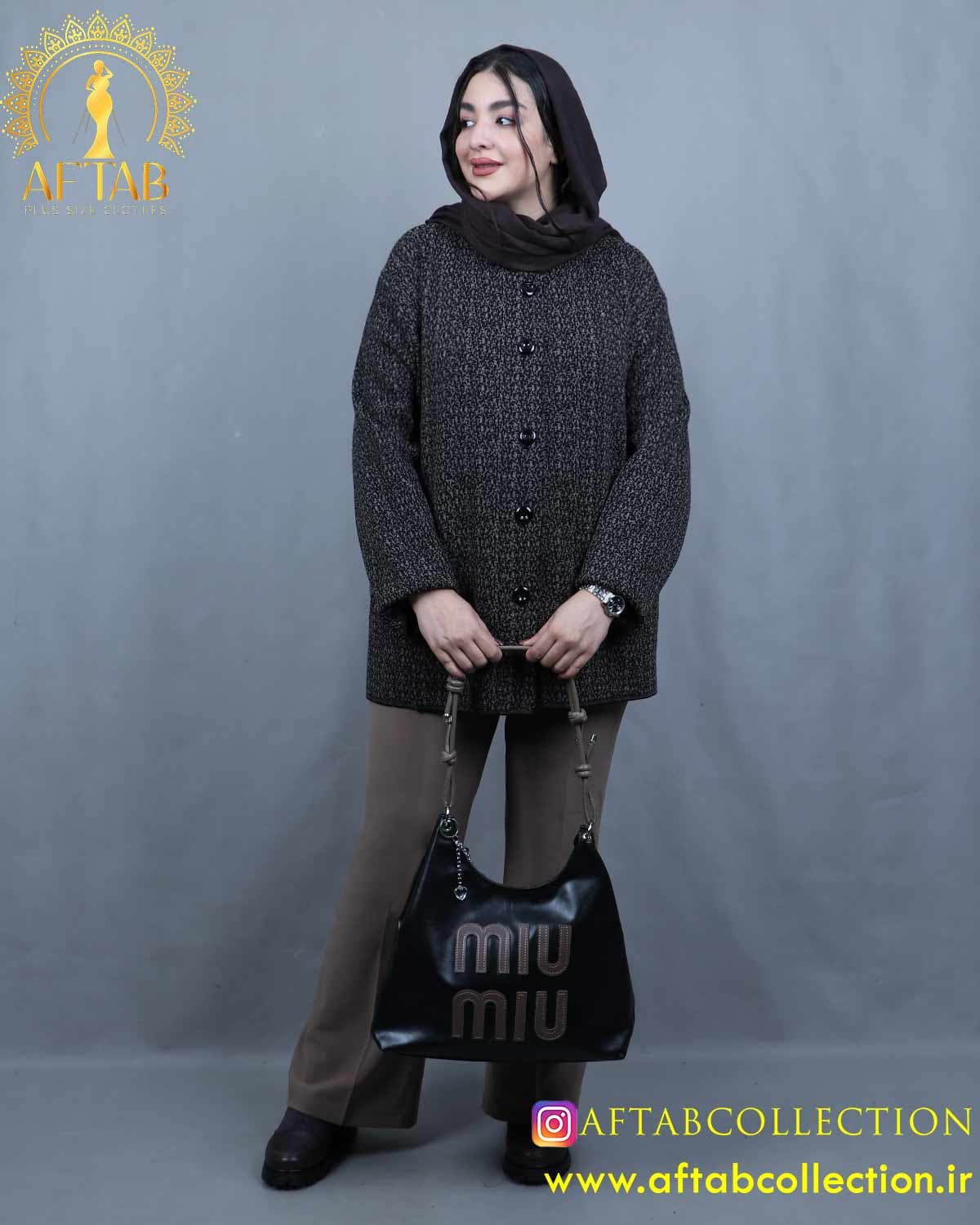 کت بافت طرحدار سایزبزرگ 5147 — تصویر ۸